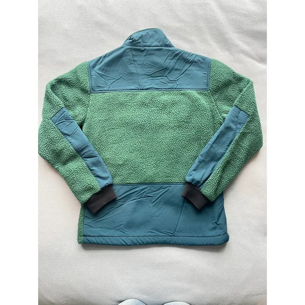 Topo Designs Jacket Mens Small Subalpine Fleece Full Zip Green Blue Gorpcore